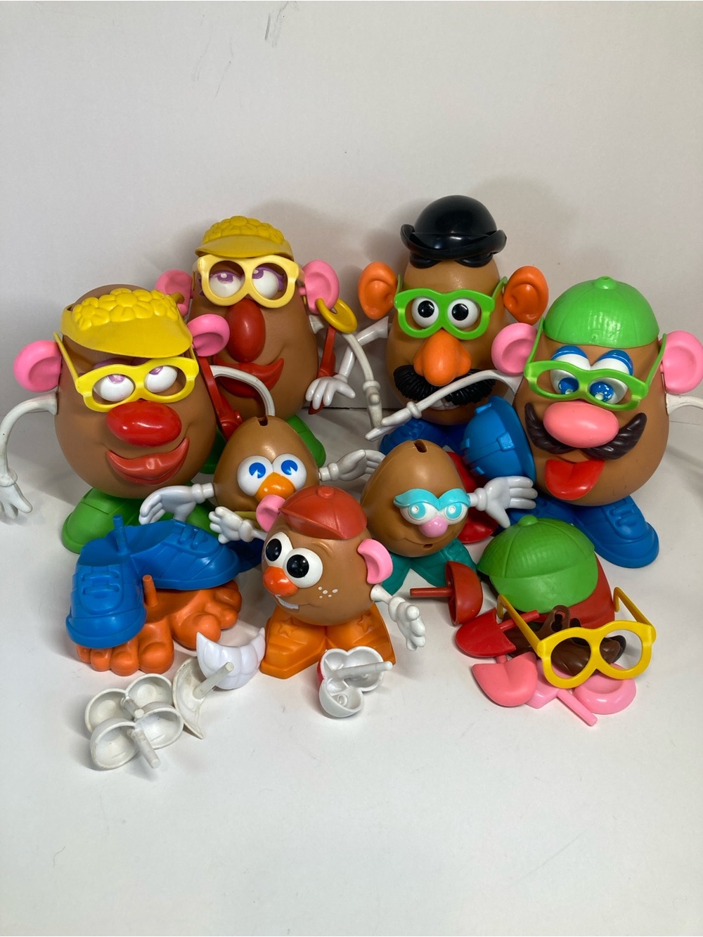Vintage 80s Hasbro Playskool Mr and Mrs Potato Head Lot + Kids and Accessories